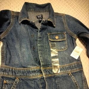 GAP Blue Denim Jumpsuit with Button Details